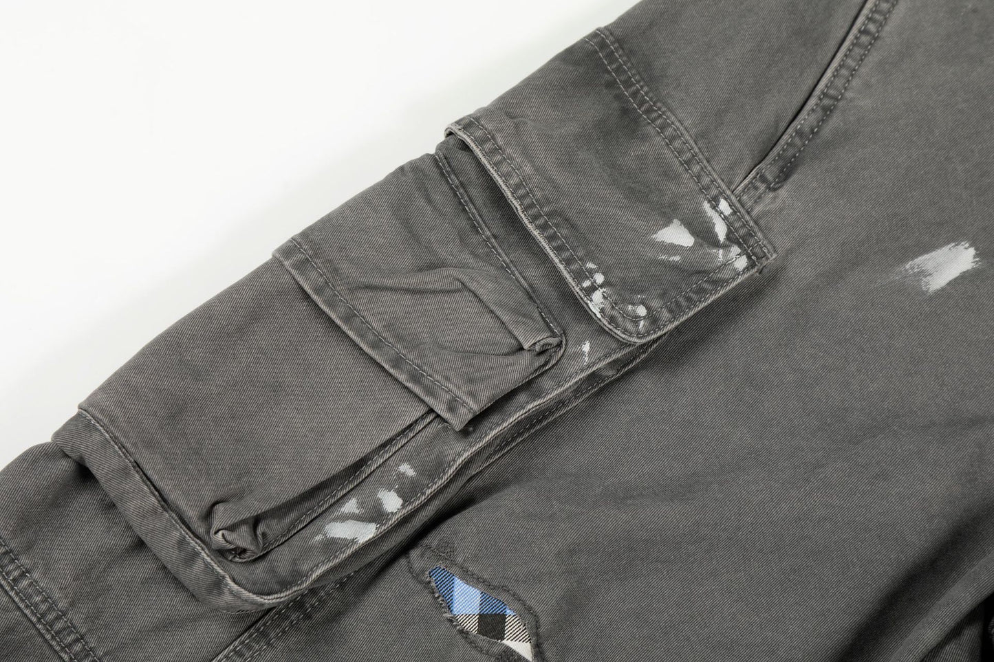 メンズ ルーズ カーブシルエット カーゴパンツ