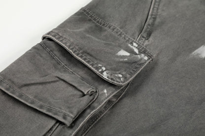 メンズ ルーズ カーブシルエット カーゴパンツ