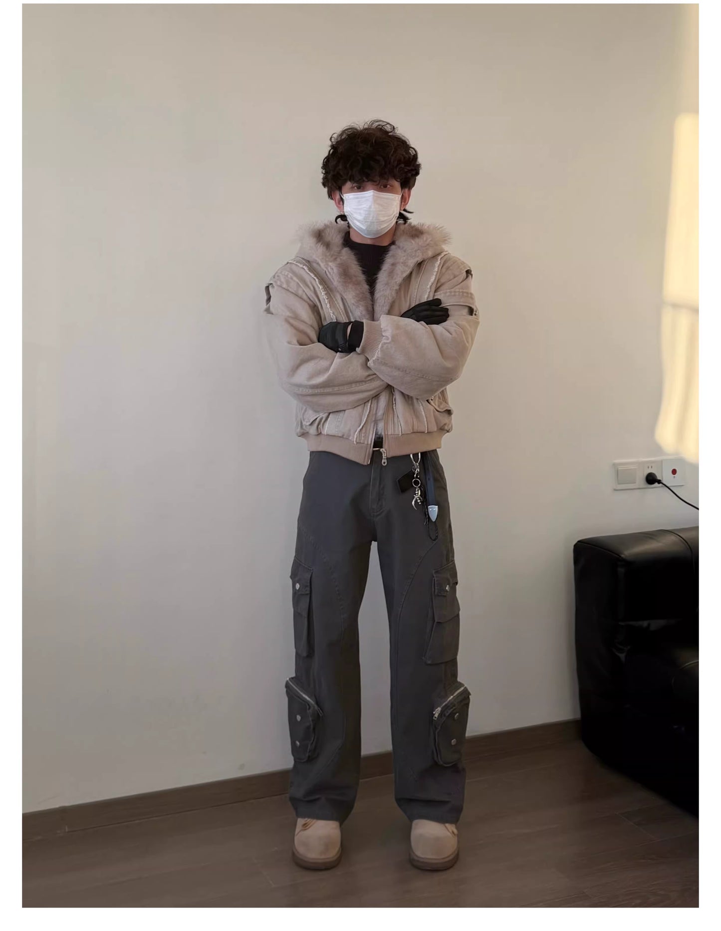 ショート丈 ボアジャケット