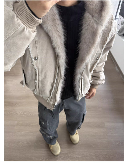 ショート丈 ボアジャケット