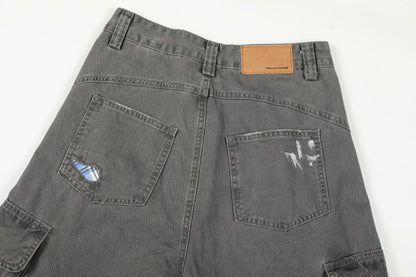 メンズ ルーズ カーブシルエット カーゴパンツ