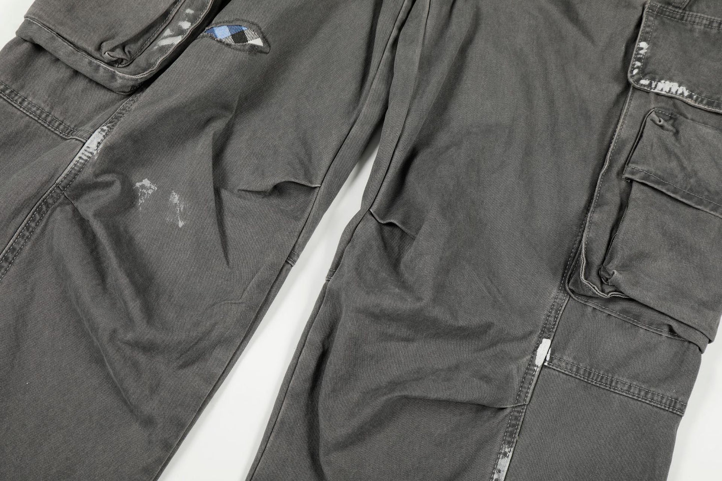 メンズ ルーズ カーブシルエット カーゴパンツ