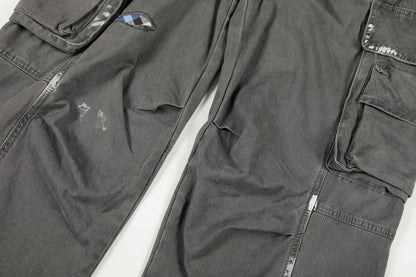 メンズ ルーズ カーブシルエット カーゴパンツ