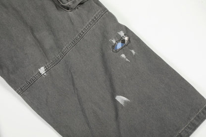 メンズ ルーズ カーブシルエット カーゴパンツ