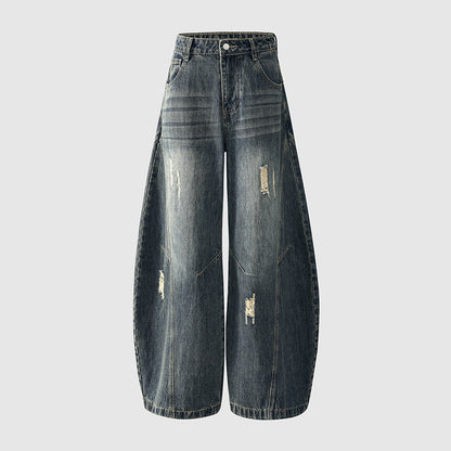 アメリカンヴィンテージ ダメージカーブデニムパンツ