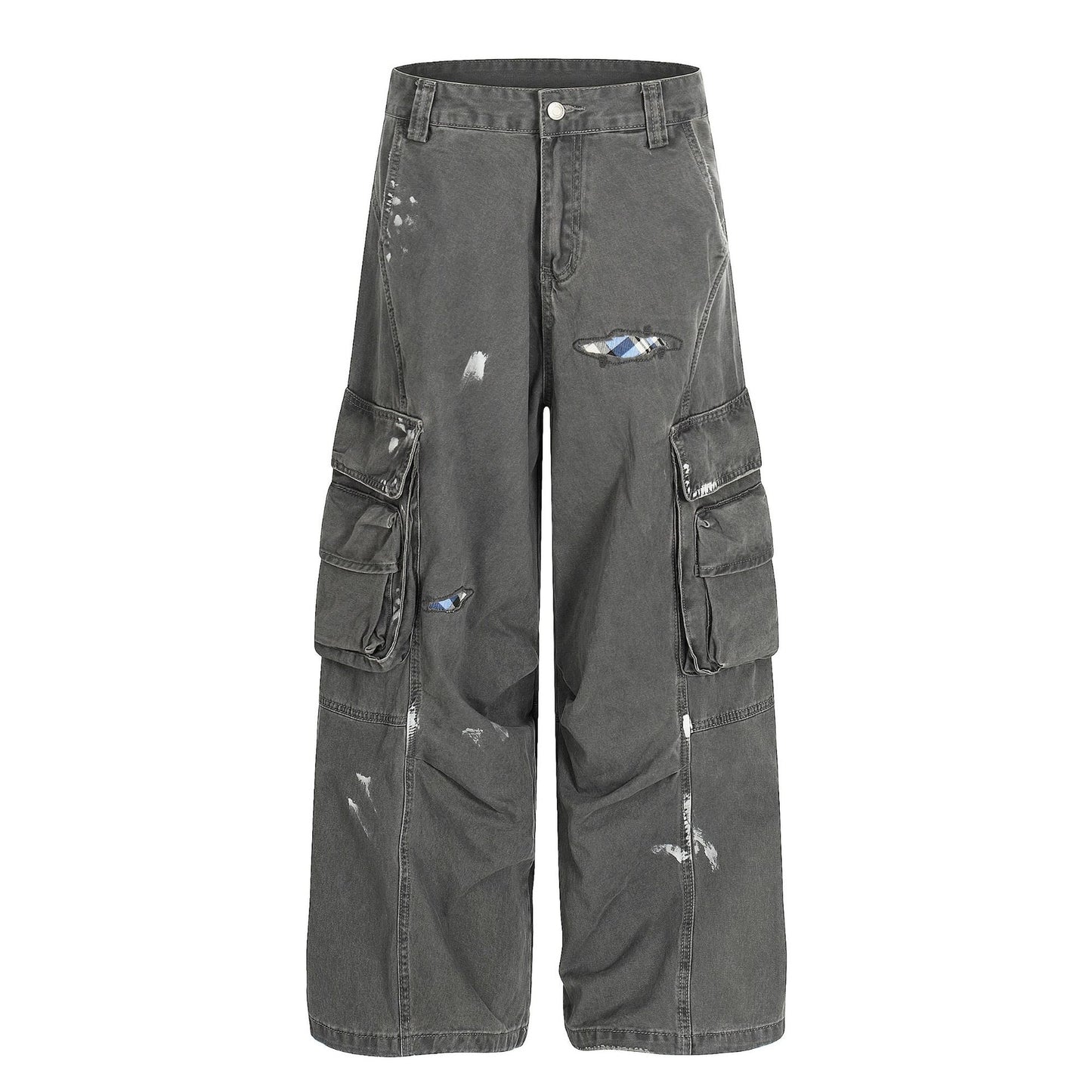 メンズ ルーズ カーブシルエット カーゴパンツ