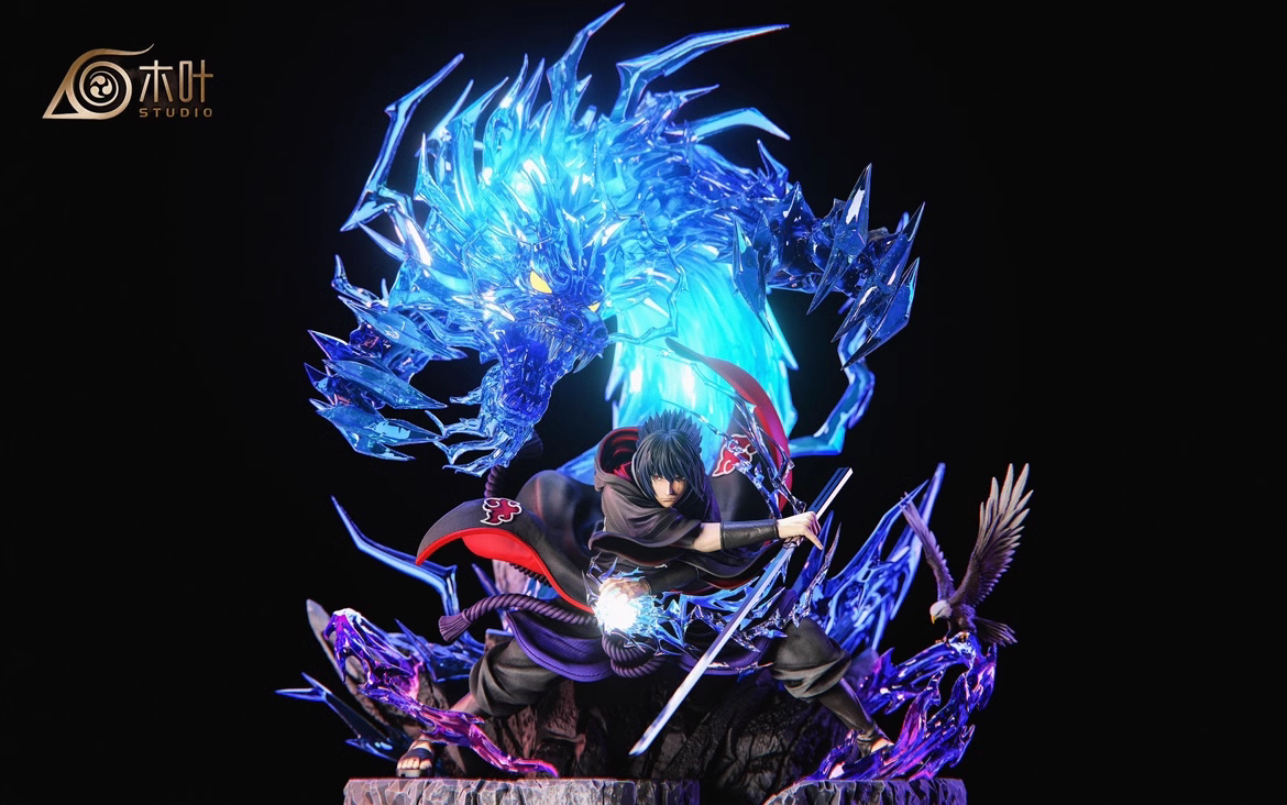 木業スタジオ — うちはサスケ 第2弾 レジンGKフィギュア | 1/6スケール | ダブルヘッドパーツ | 麒麟LED発光