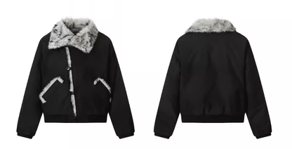 ショート丈 ボア襟ジャケット