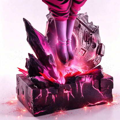 Goku Black Super Saiyan Rose statue display base detail