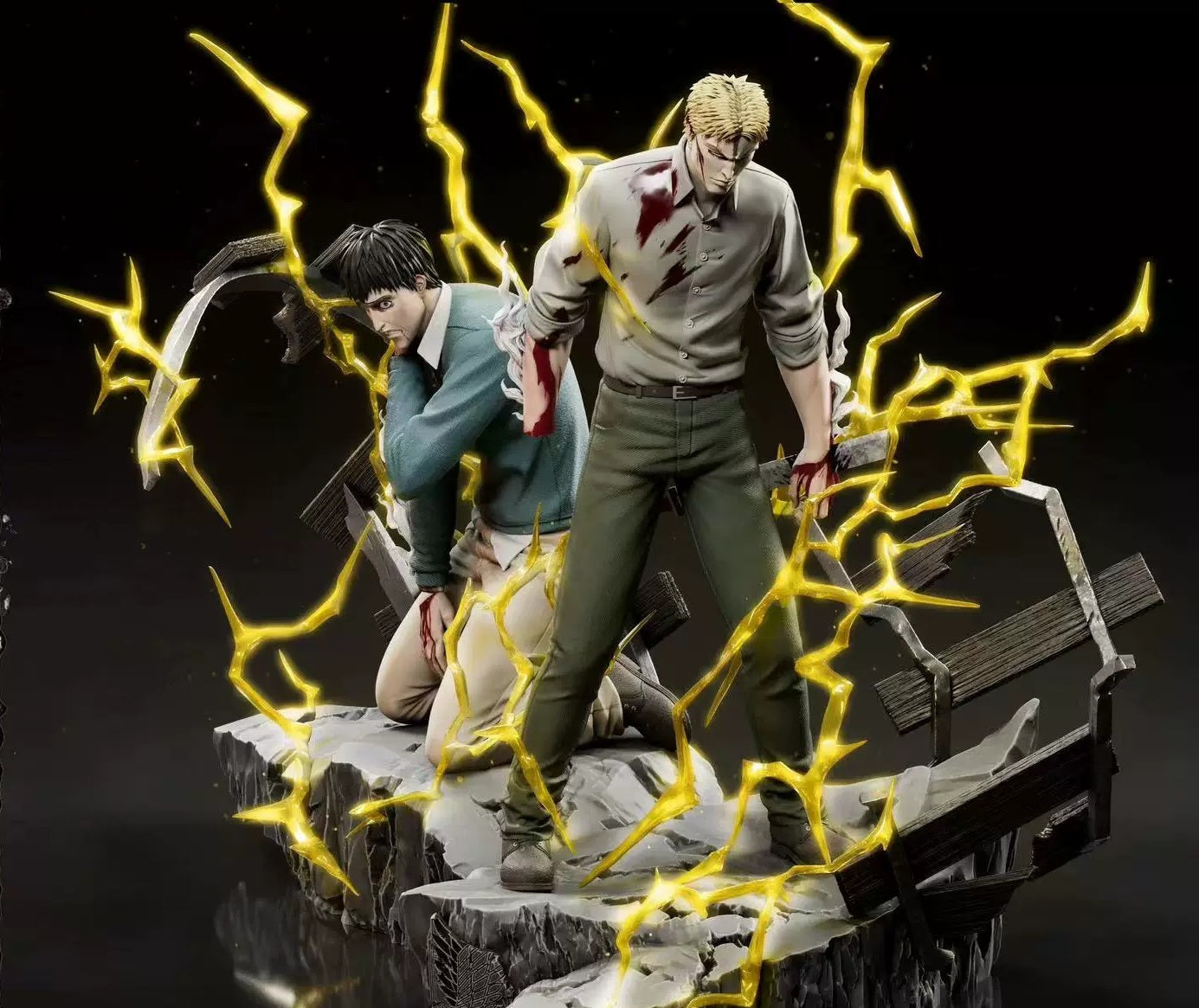 Dynamic angle of Reiner Braun and Bertholdt Hoover 1/6 GK statue