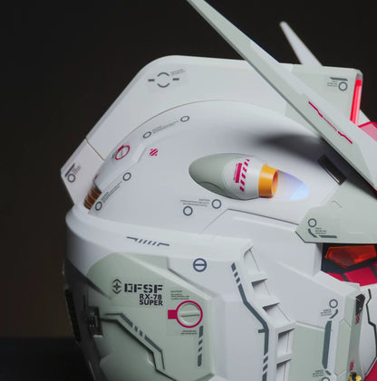 RX-78 style mecha helmet side profile