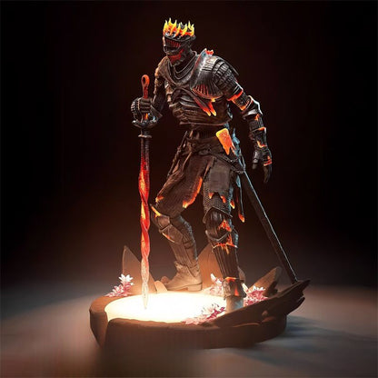 Atmospheric display reference for the armored knight and coiled sword figure